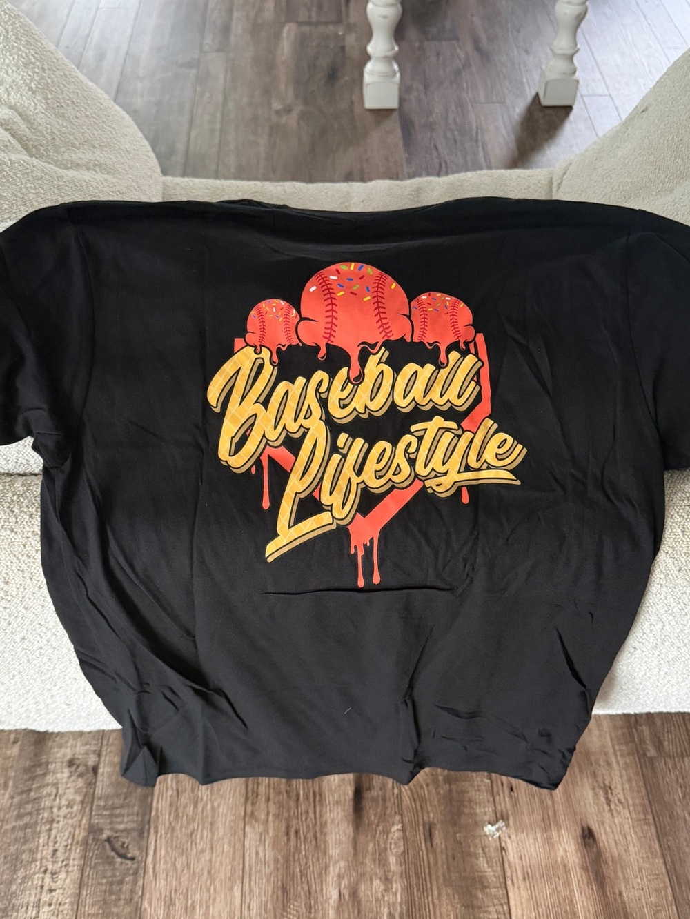 Baseball Lifestyle Graphic Tee - Tangerine